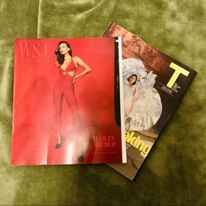 Wall Street Journal & New York Times Magazine Fashion Issues with Hailey Bieber